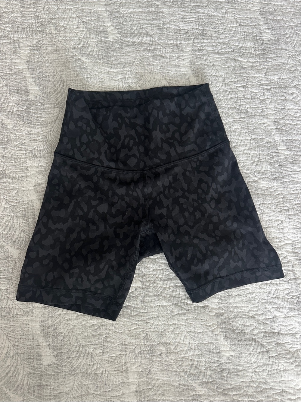 lululemon athletica Black Subtle Leopard Bike Shorts